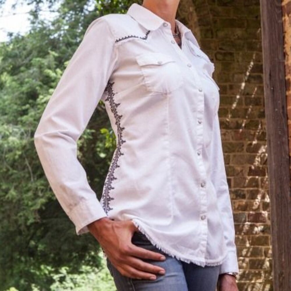 Ryan Michael White with black detail Womens Shirt N1022D